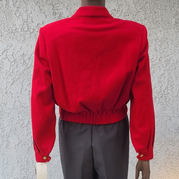 Vintage 90s Red Wool Jacket - Picture 5 of 9